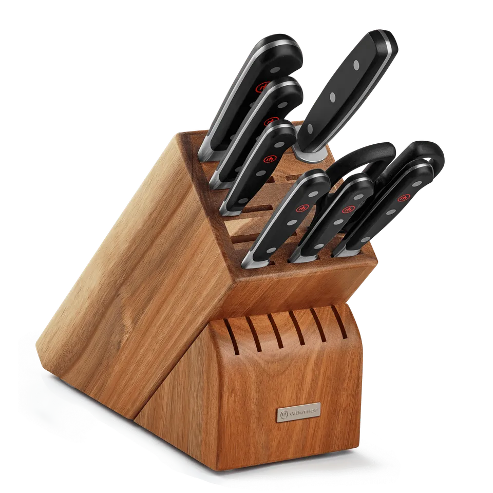 w-sthof-classic-messerblock-set-9-tlg-akazie-holz image 1