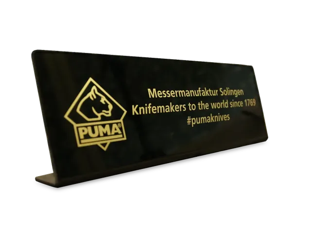 puma-thekendisplay-aufsteller-schwarz-acryl-knifemakers-sammler image 1