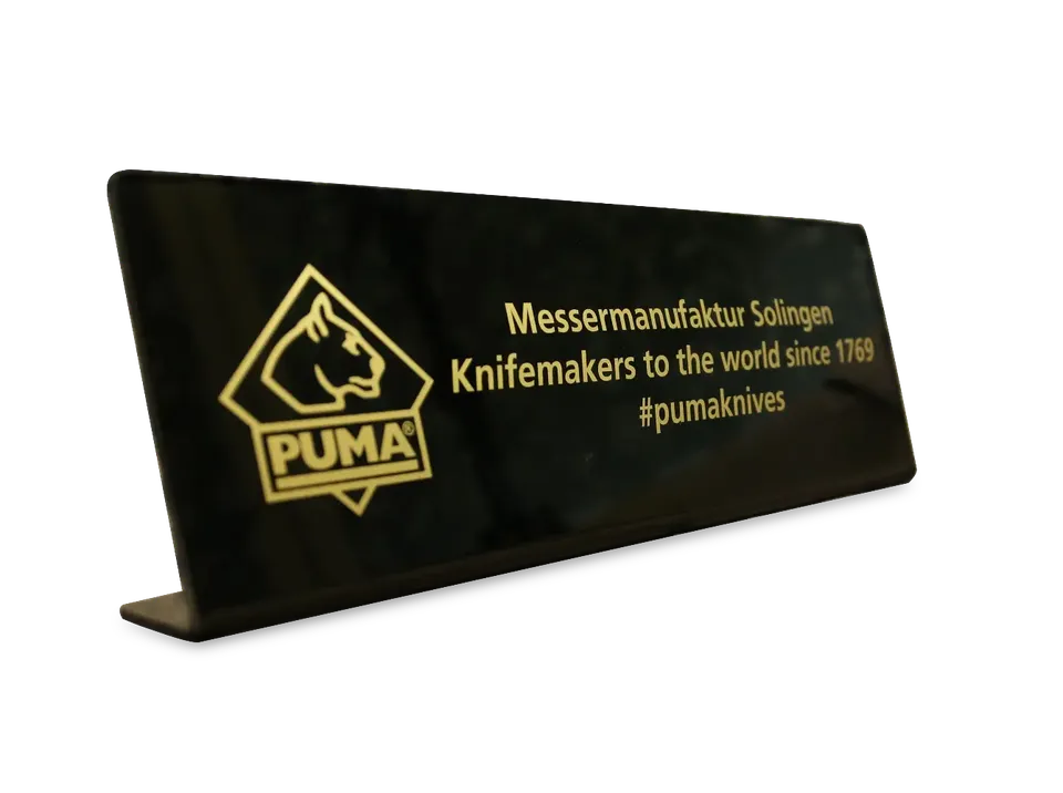 puma-thekendisplay-aufsteller-schwarz-acryl-knifemakers-sammler image 1