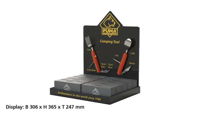 puma-tec-camping-tool-besteckset-16tlg-orange-gr-n-display image 1