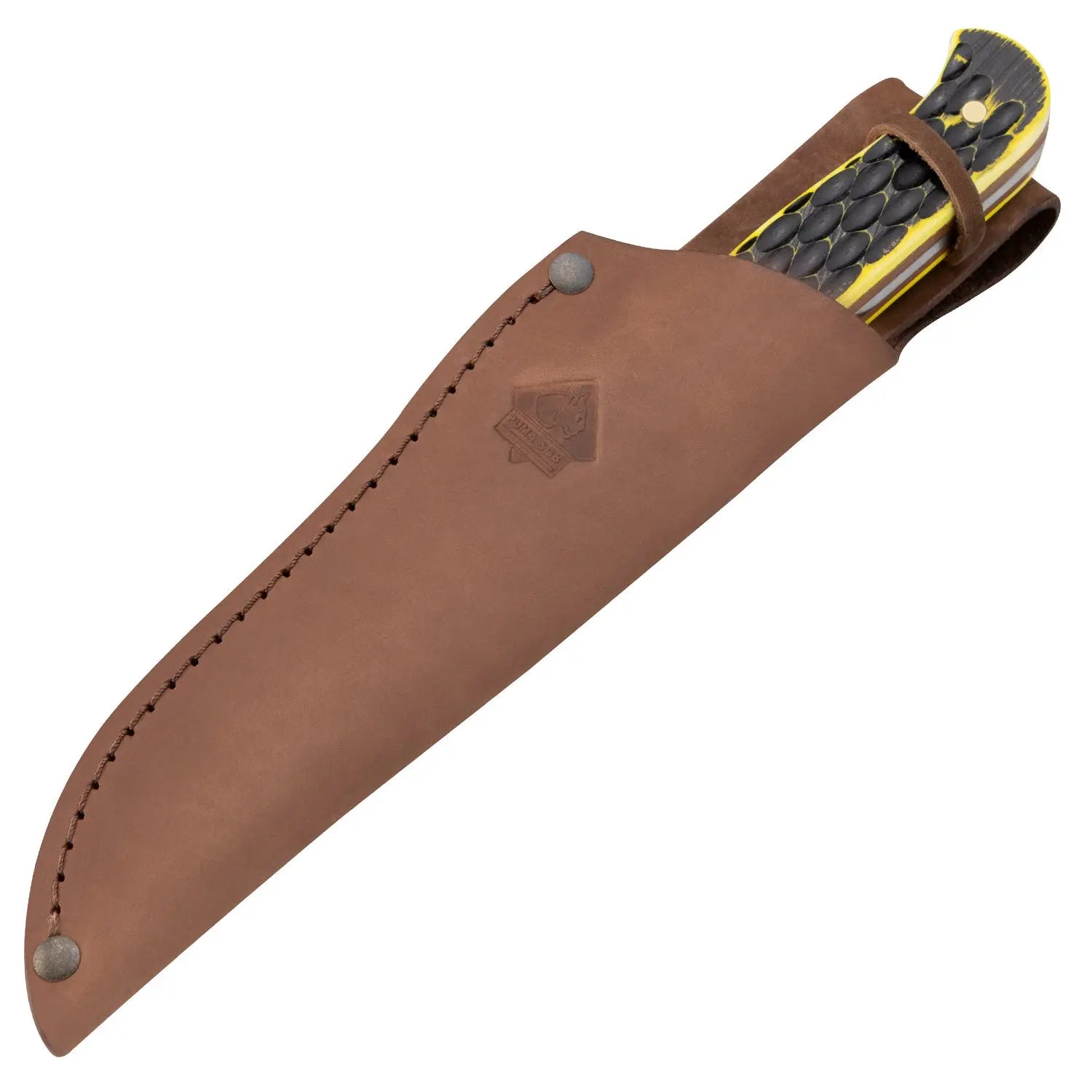 puma-sgb-hunter-s-friend-jagdmesser-braunes-jigged-bone-mit-lederscheide image 3