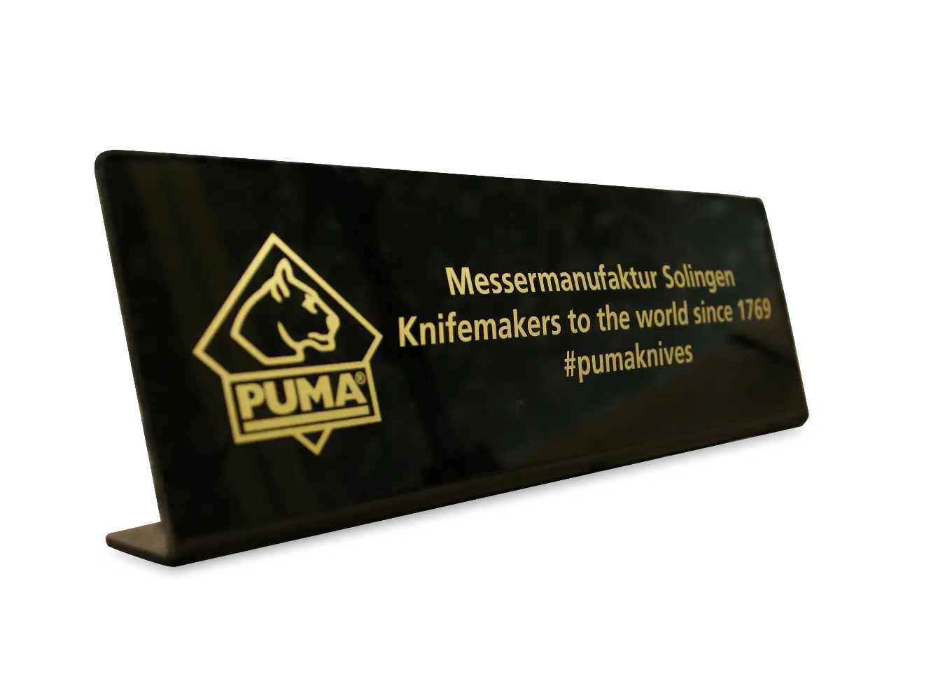 puma-thekendisplay-aufsteller-schwarz-acryl-knifemakers-sammler image 1