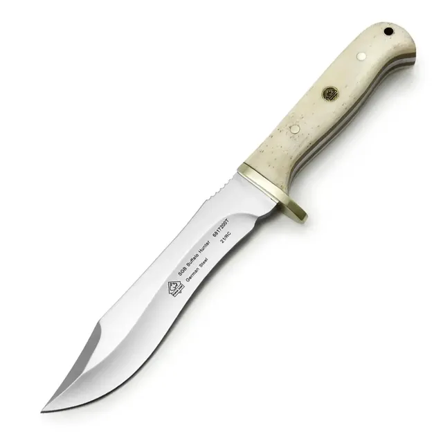 puma-sgb-buffalo-hunter-feststehendes-messer-wei-er-knochen image 1