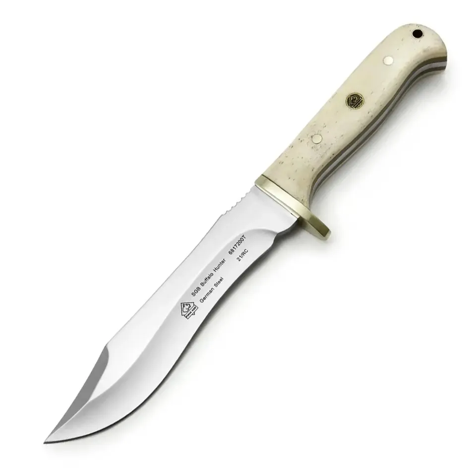 puma-sgb-buffalo-hunter-feststehendes-messer-wei-er-knochen image 1
