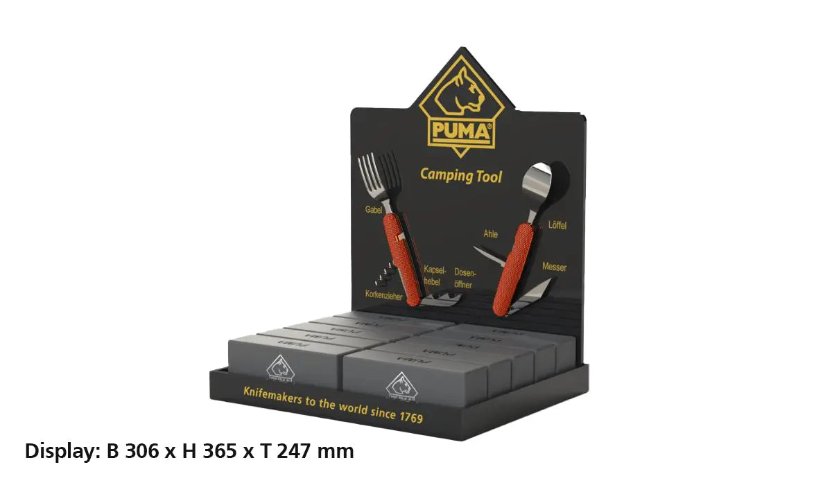 puma-tec-camping-tool-besteckset-16tlg-orange-gr-n-display image 1