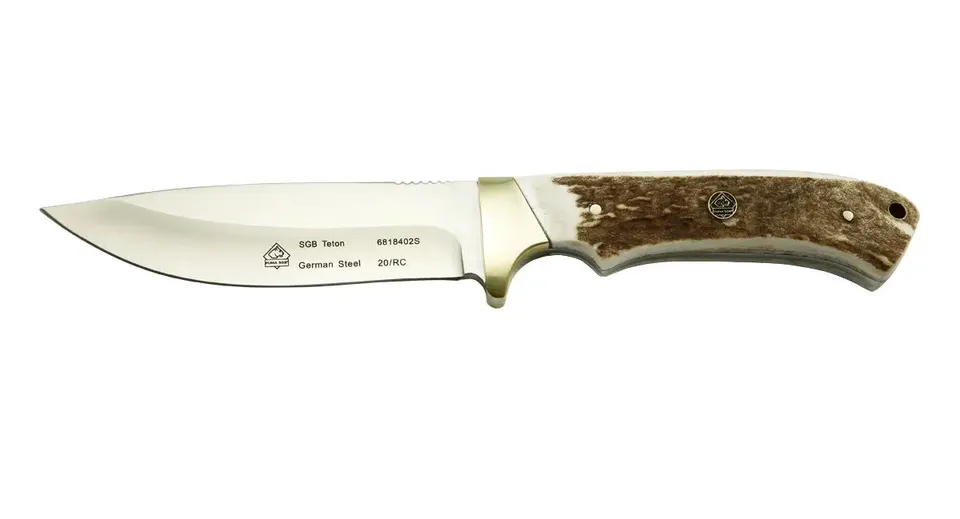 puma-sgb-teton-feststehendes-messer-hirschhorn-lederscheide image 1