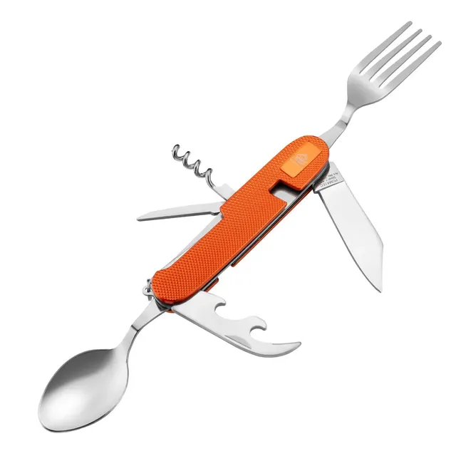 puma-tec-camping-tool-multitool-besteck-orange-mit-leinenbeutel image 1