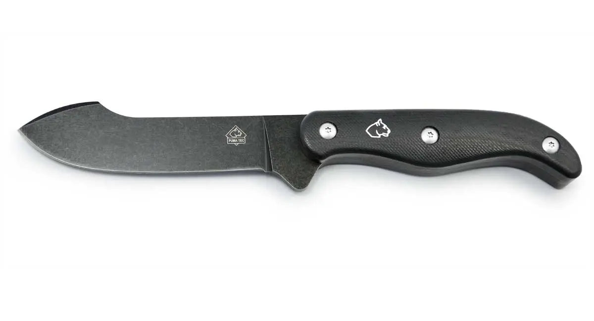 puma-tec-predator-outdoormesser-g10-schwarz-lederscheide image 1