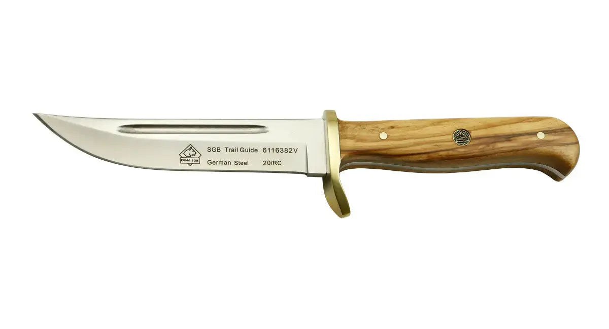 puma-sgb-trail-guide-jagdmesser-olivenholz-mit-blutrille image 5