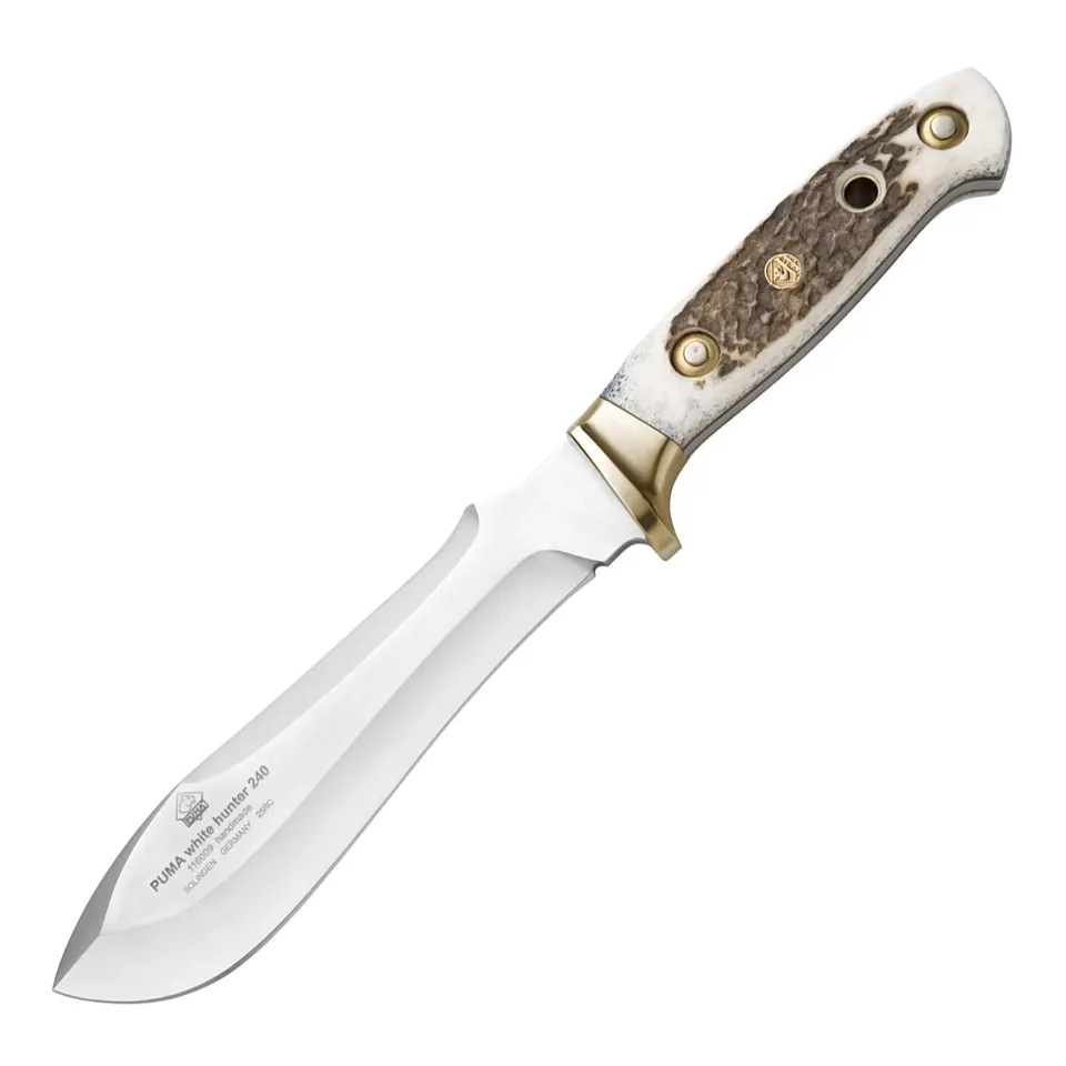puma-white-hunter-240-jagdmesser-hirschhorn-feststehend image 1