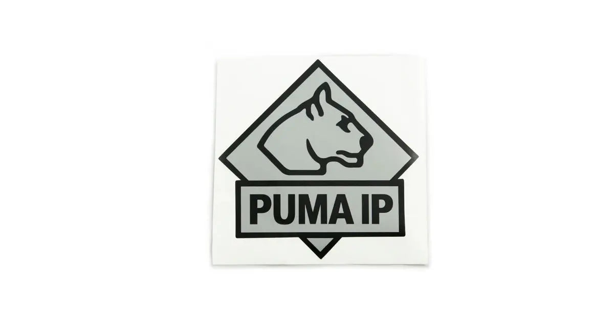 puma-ip-logo-aufkleber-6x6-cm-schwarz-silber-sticker image 1