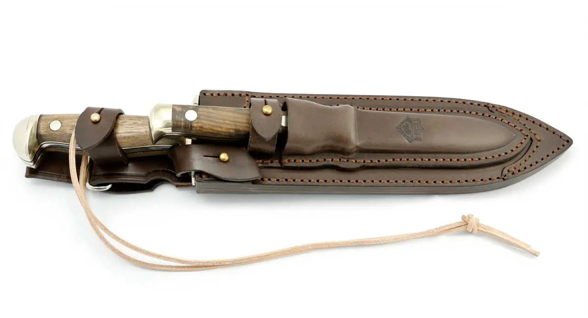puma-waidbesteck-jagdmesser-set-walnussholz-mit-lederscheide image 2