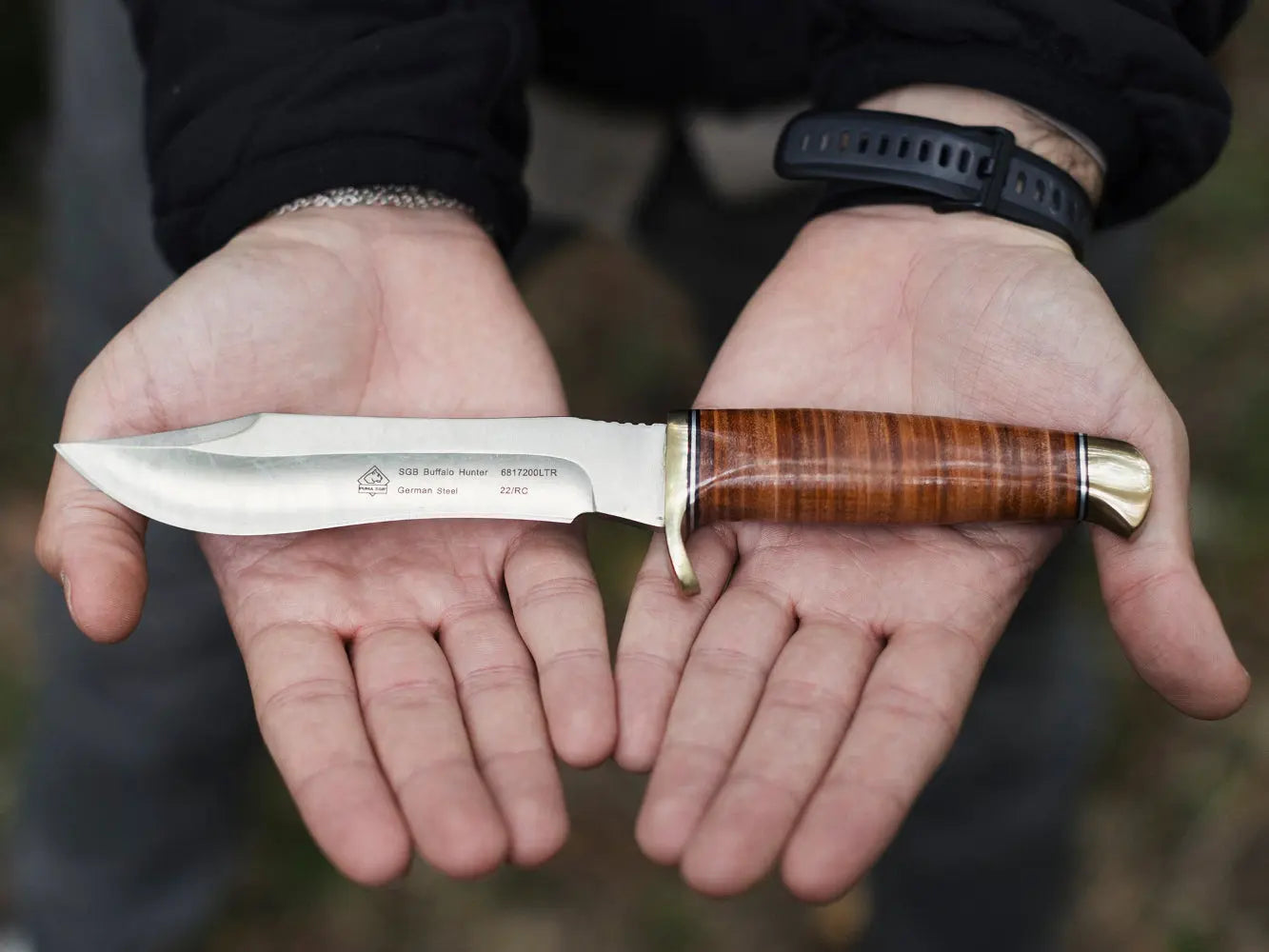 puma-sgb-buffalo-hunter-jagdmesser-leder-recurve-lederscheide image 4