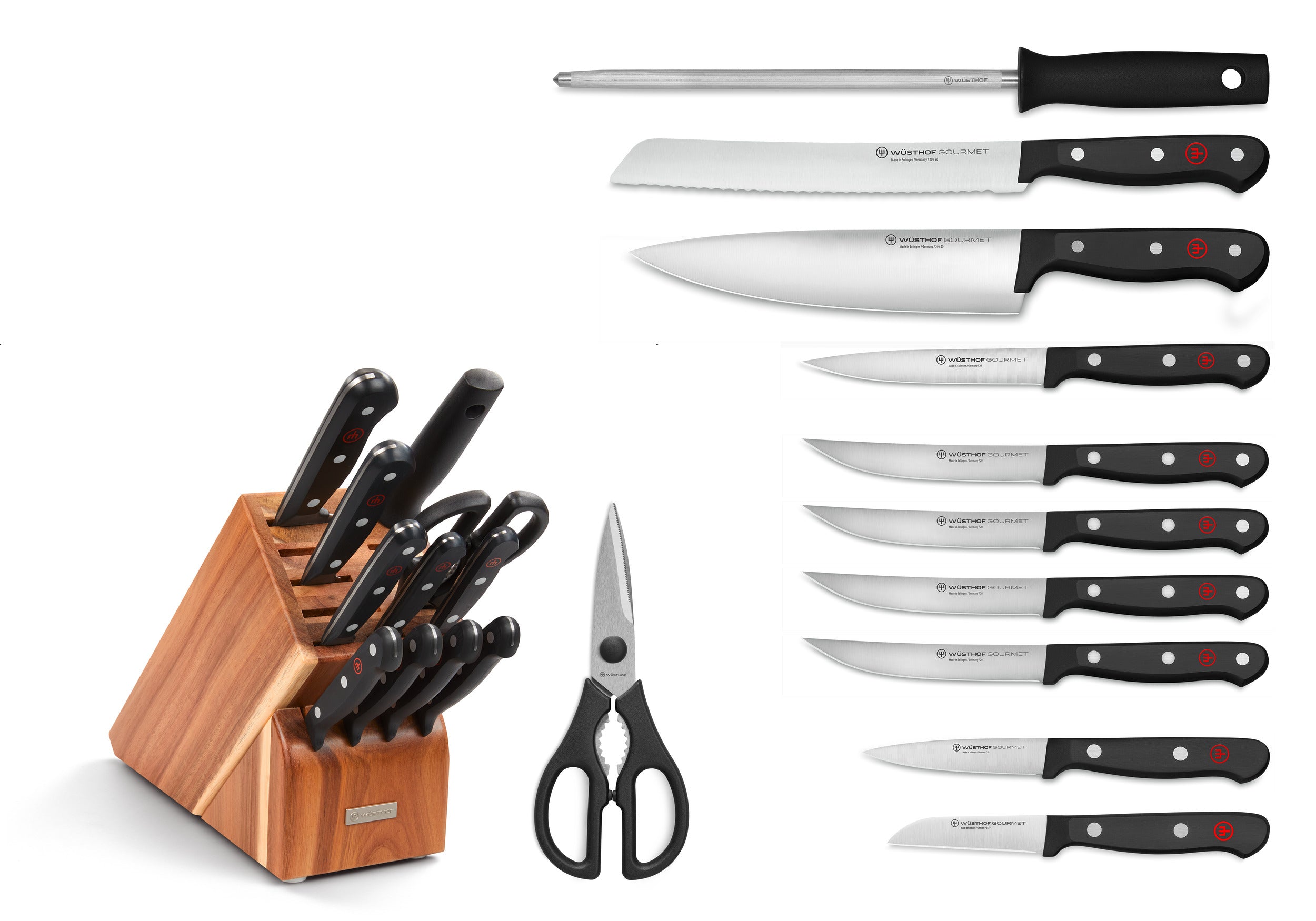 w-sthof-gourmet-12-tlg-messerblock-set-wetzstahl-akazie image 2