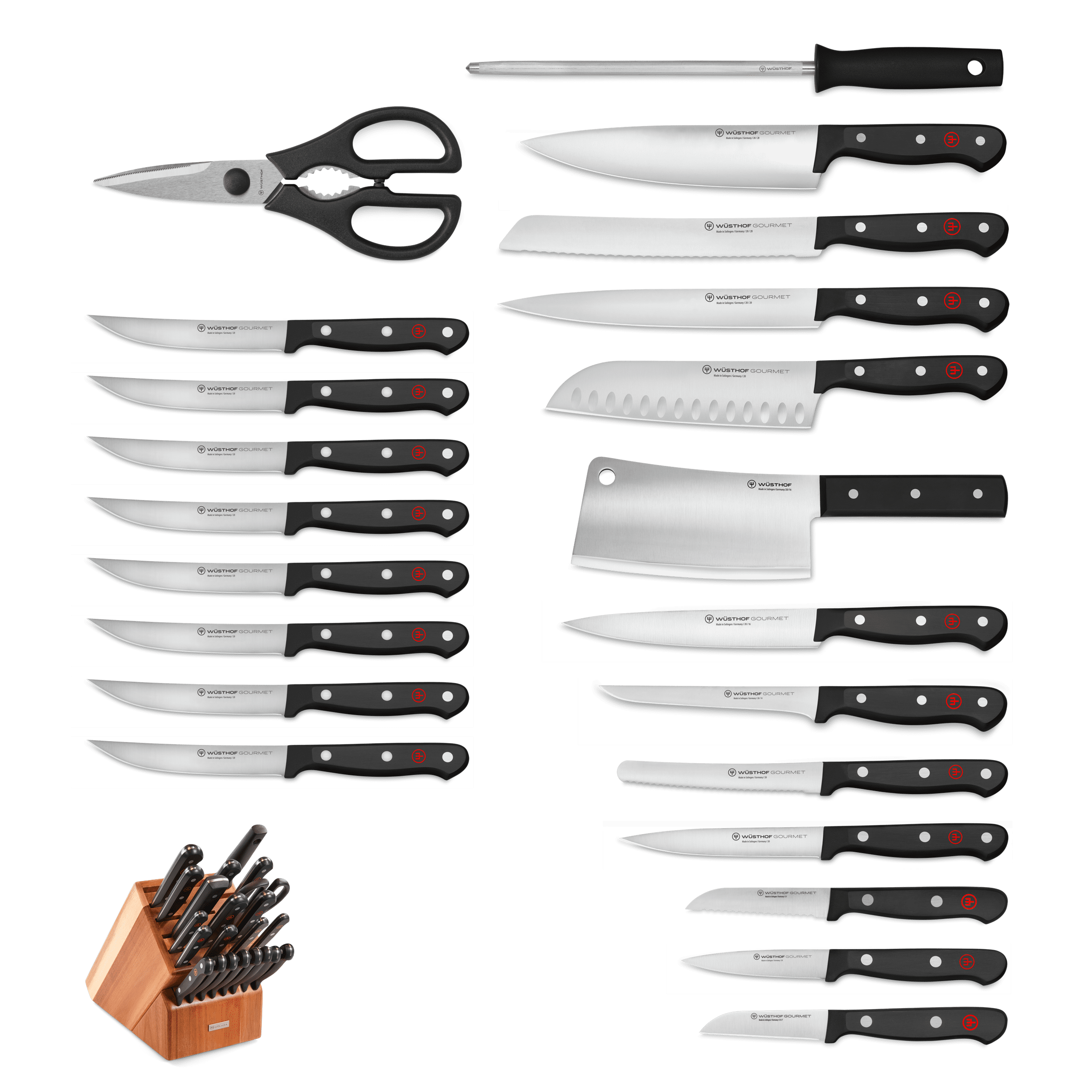 w-sthof-gourmet-messerblock-set-23-tlg-akazie image 2