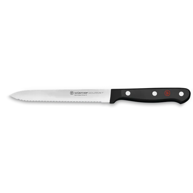 w-sthof-gourmet-14-cm-universalmesser-wellenschliff-schwarz image 1