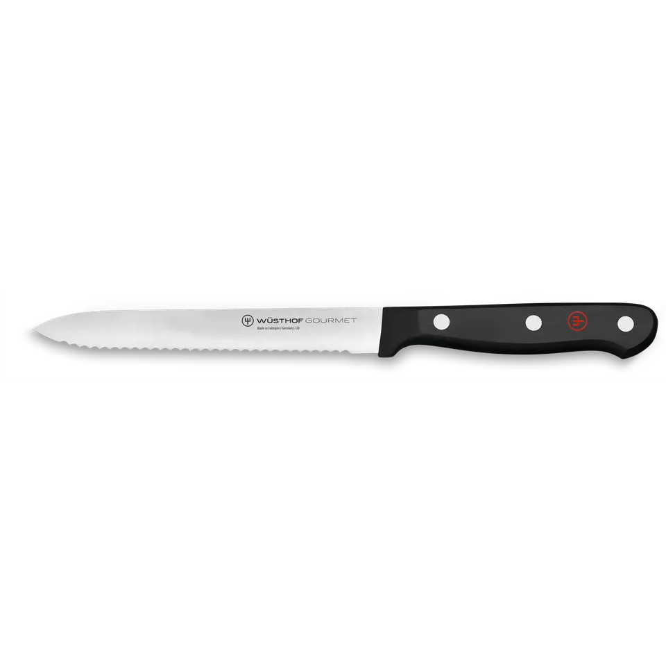 w-sthof-gourmet-14-cm-universalmesser-wellenschliff-schwarz image 1