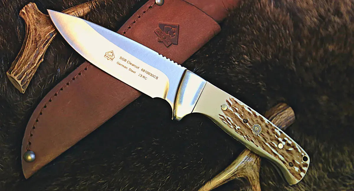 puma-sgb-clearcut-commando-stag-feststehendes-messer-leder image 2