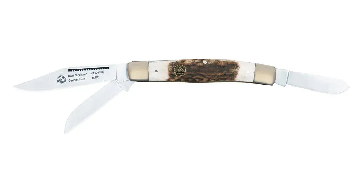 puma-sgb-stockman-stag-taschenmesser-3-klingen-hirsch-optik image 2