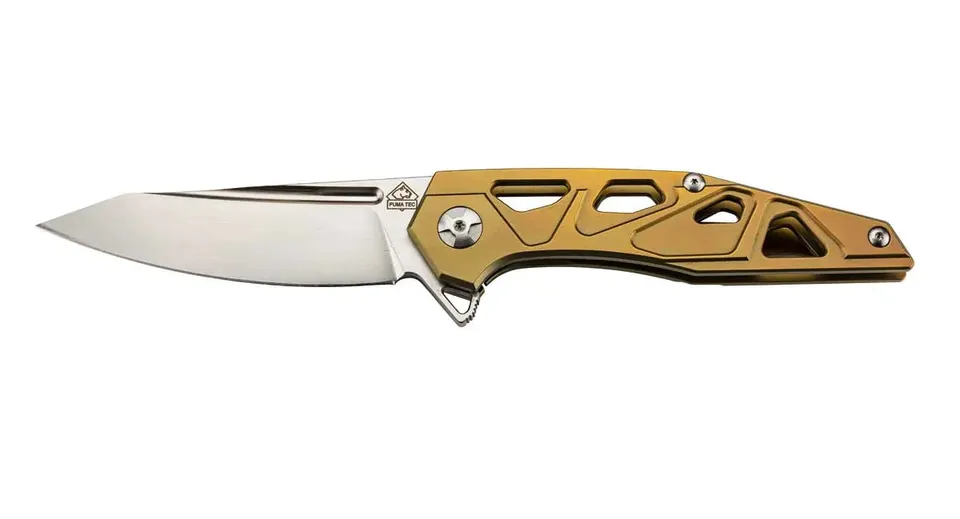 puma-tec-einhandmesser-bronzefinish-d2-titan-mit-clip image 1