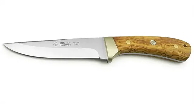 puma-ip-elch-jagdmesser-olive-olivenholz-lederscheide image 1