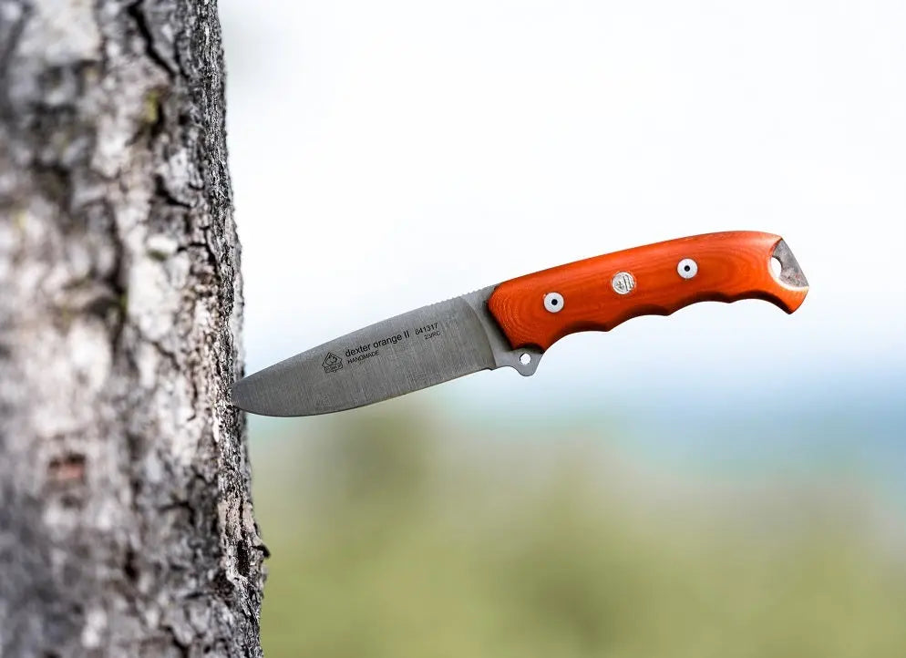 puma-ip-dexter-orange-ii-outdoormesser-micarta-sattelleder image 5