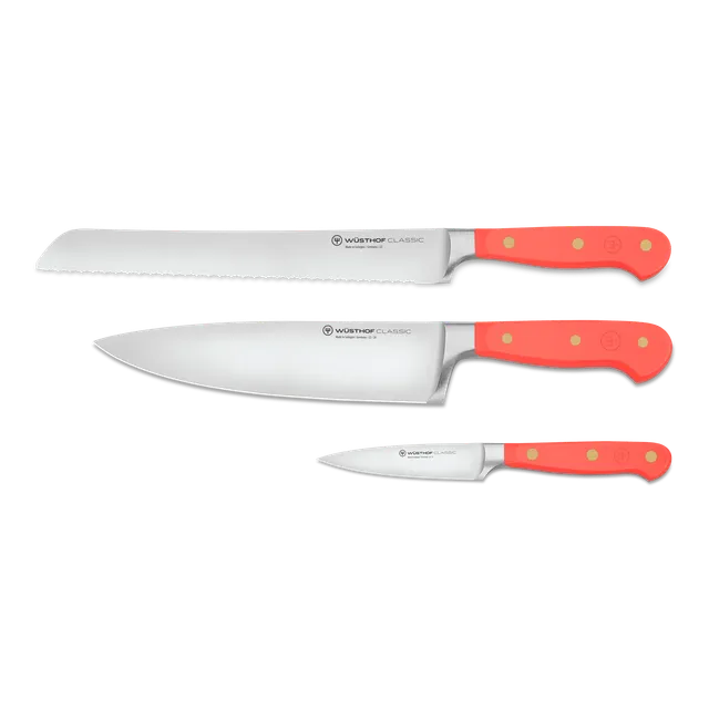 w-sthof-classic-3-tlg-messerset-coral-peach-kochmesser image 1