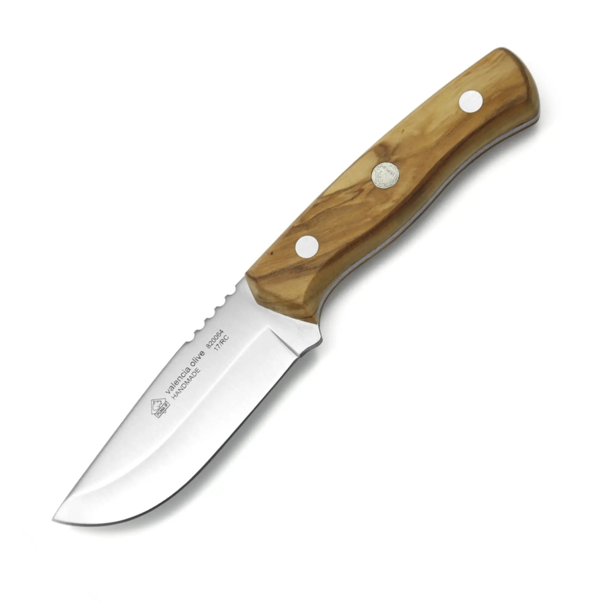 puma-ip-valencia-olive-jagdmesser-olivenholz-mit-lederscheide image 1