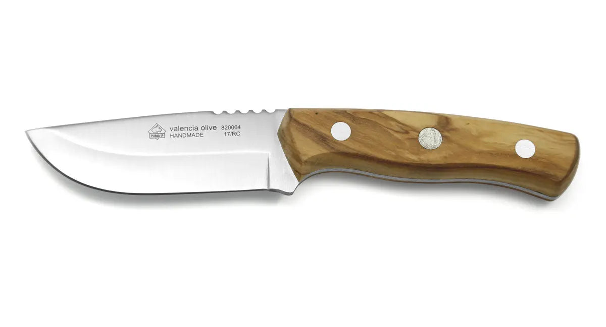puma-ip-valencia-olive-jagdmesser-olivenholz-mit-lederscheide image 4