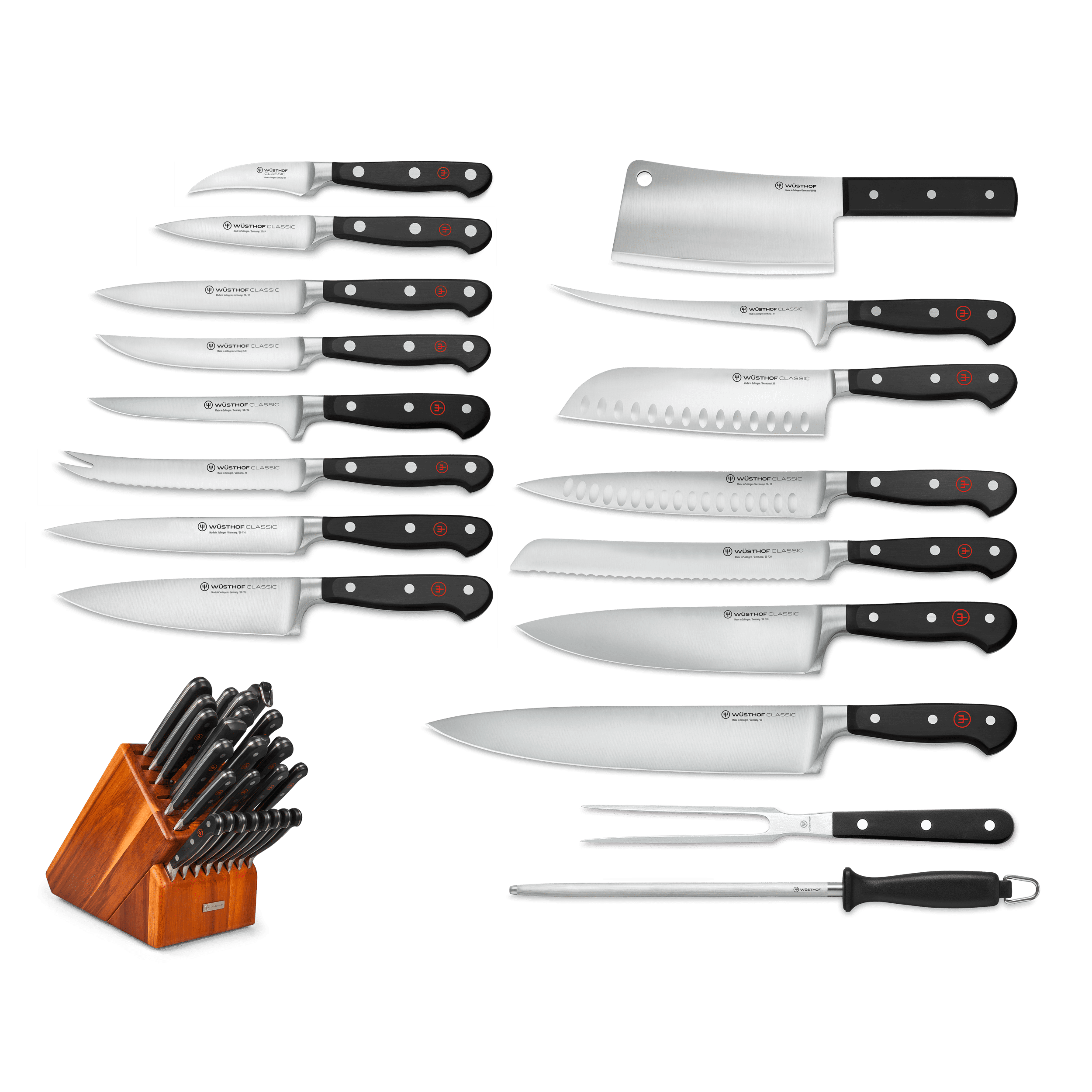 w-sthof-classic-messerblock-26-teilig-akazie-kochmesser-set-gro image 2