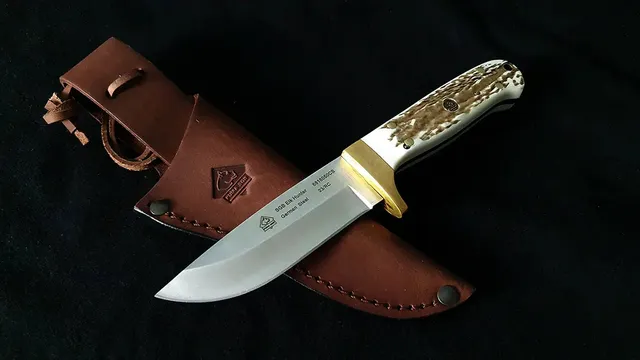 puma-sgb-elk-hunter-jagdmesser-commando-stag-pom-messing image 1