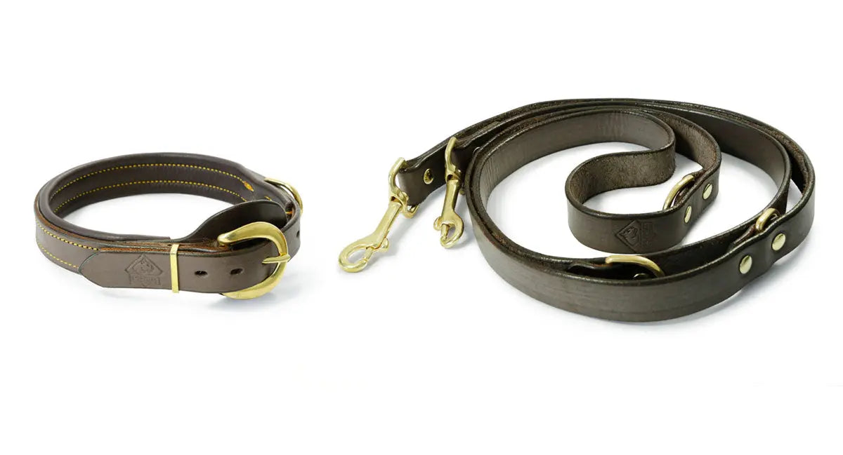 puma-leder-hundehalsband-leine-sattelleder-50-cm-braun image 1