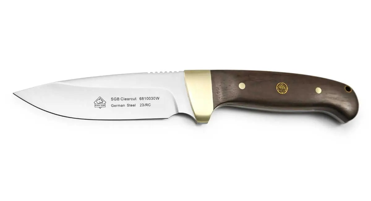 puma-sgb-clearcut-jagdmesser-jacaranda-holz-mit-lederscheide image 1