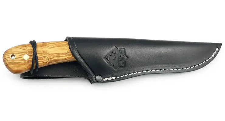 puma-ip-elch-jagdmesser-olive-olivenholz-lederscheide image 3