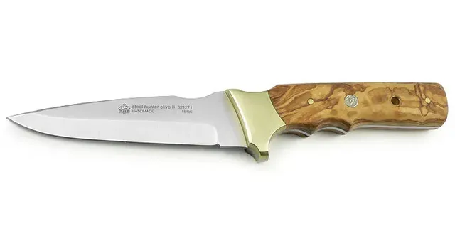 puma-ip-steel-olive-ii-outdoormesser-mit-neusilber-backen image 1