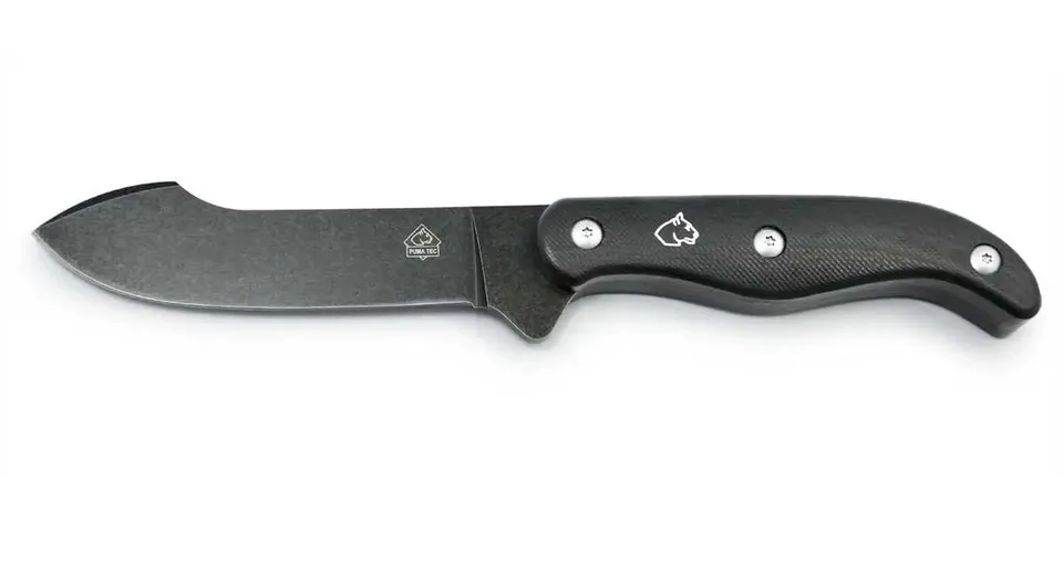 puma-tec-predator-outdoormesser-g10-schwarz-lederscheide image 1