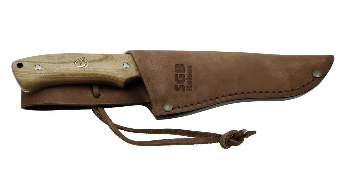 puma-sgb-teton-olivenholz-feststehendes-messer-lederscheide image 2