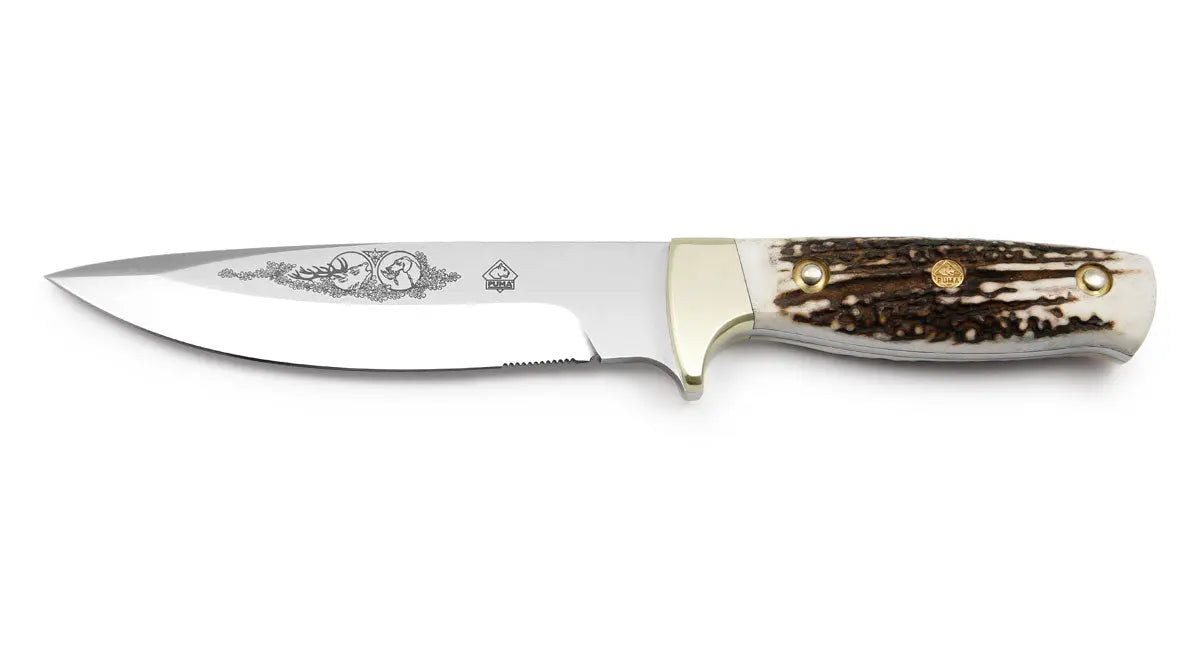 puma-merlin-jagdmesser-feststehend-mit-jagdmotiv-tzung image 1