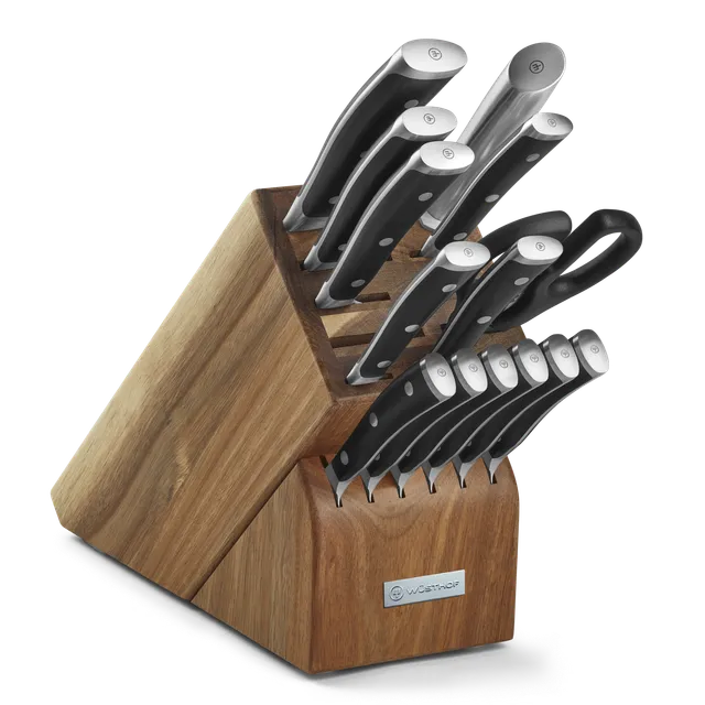 w-sthof-classic-ikon-messerblock-set-15-tlg-akazie image 1