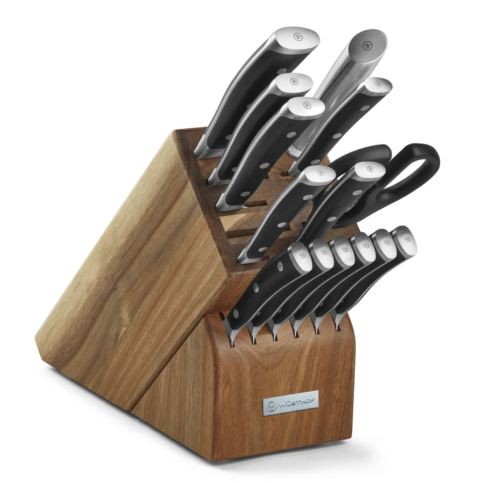 w-sthof-classic-ikon-messerblock-set-15-tlg-akazie image 1