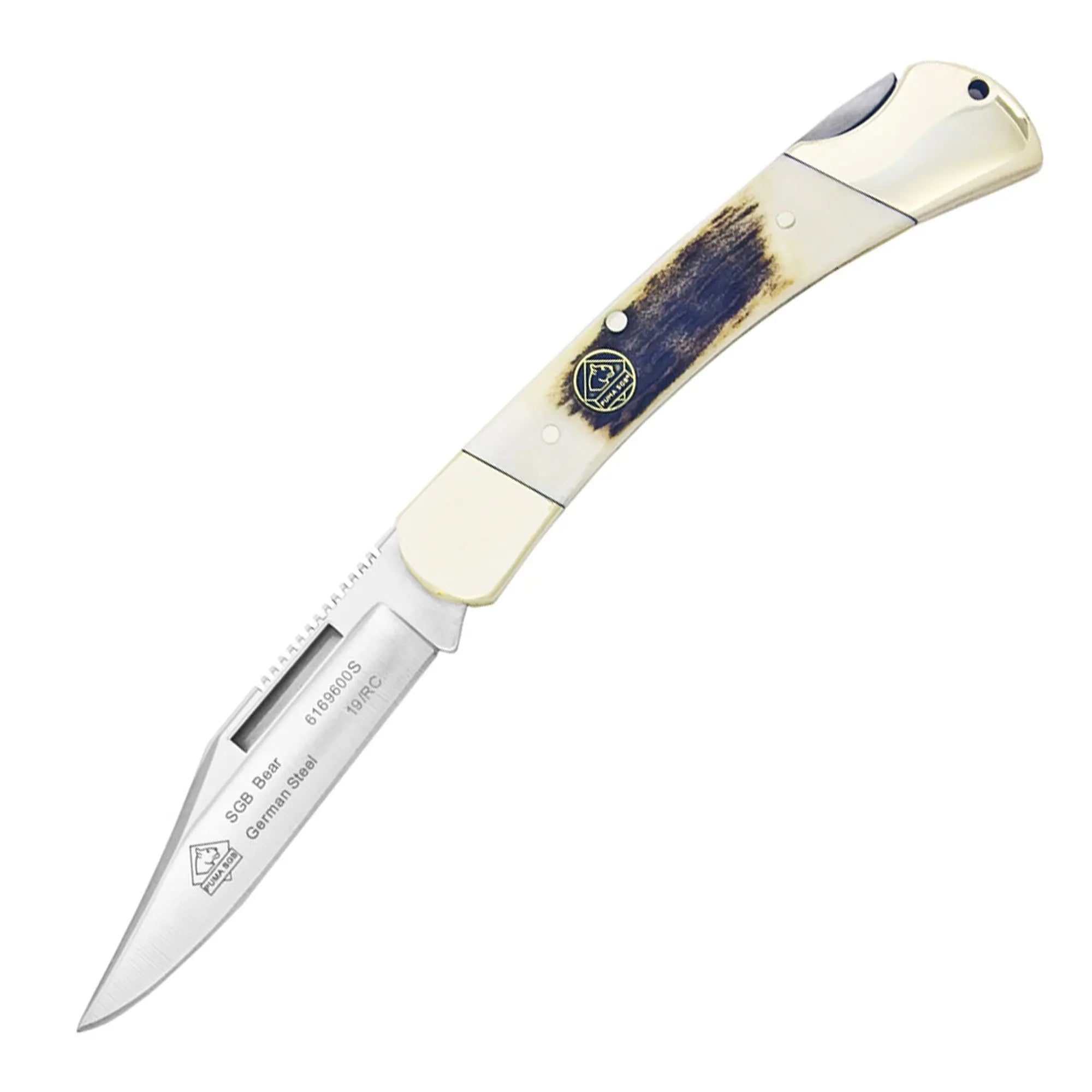puma-sgb-bear-stag-taschenmesser-hirschhorn-back-lock image 1