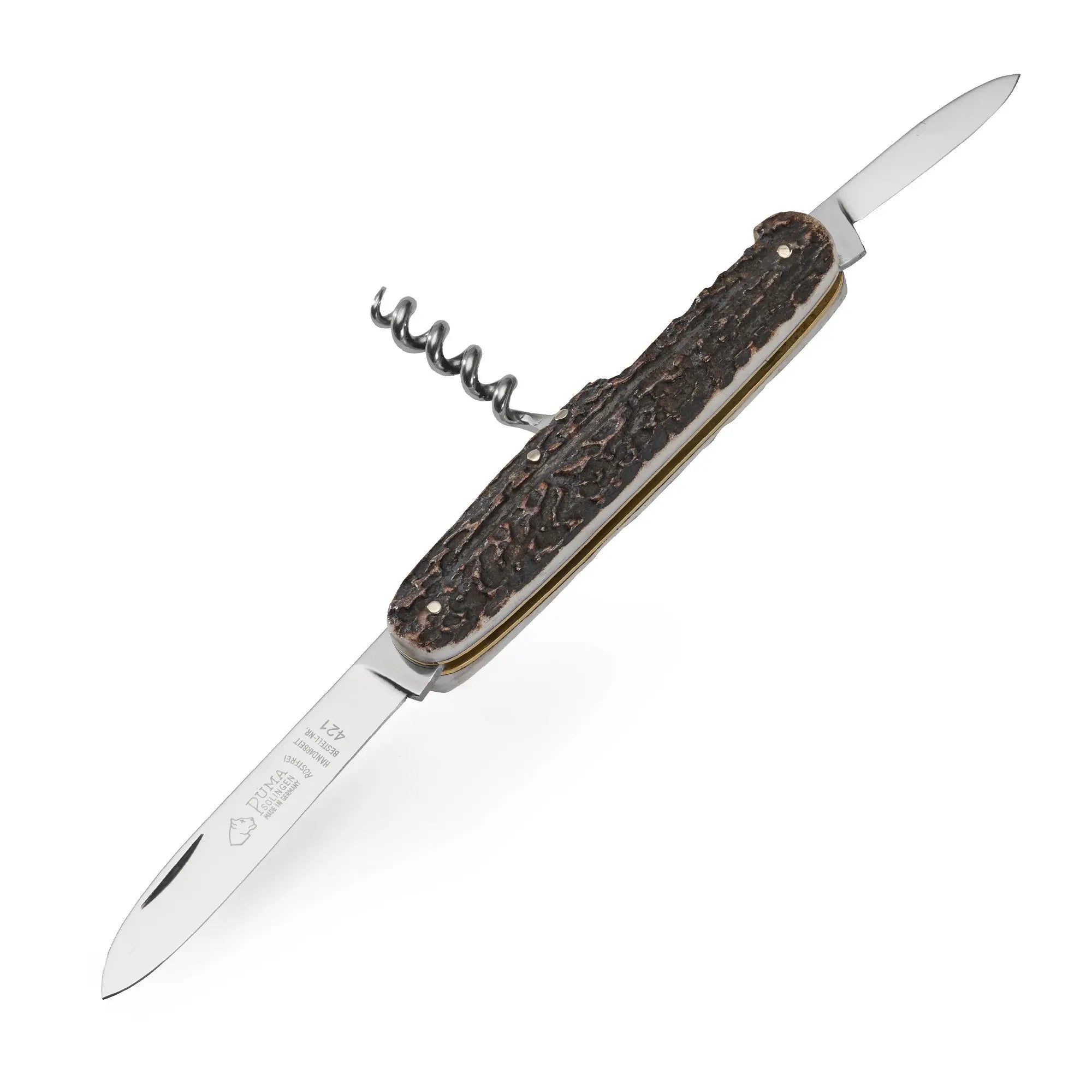 puma-taschenmesser-421-klappmesser-hirschhorn-mit-korkenzieher image 3