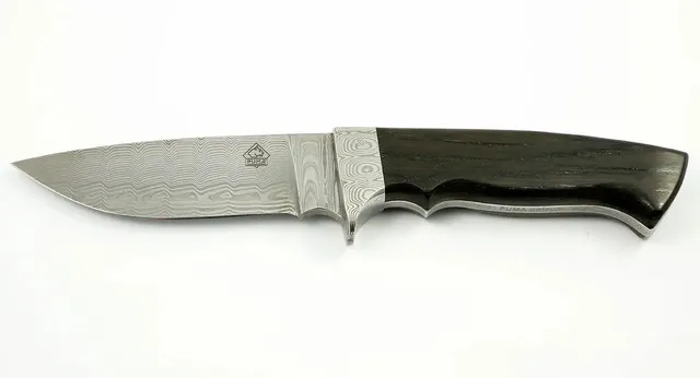 puma-unicum-damast-jagdmesser-mooreiche-unikat image 1