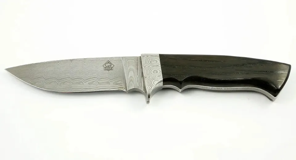 puma-unicum-damast-jagdmesser-mooreiche-unikat image 1