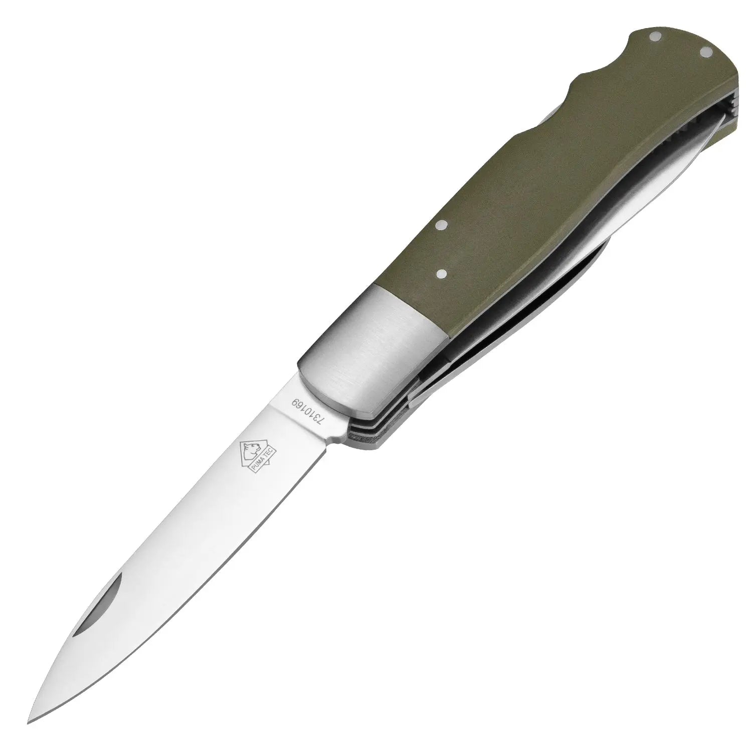 puma-tec-jagdtaschenmesser-g10-gr-n-440c-mit-lederscheide image 2