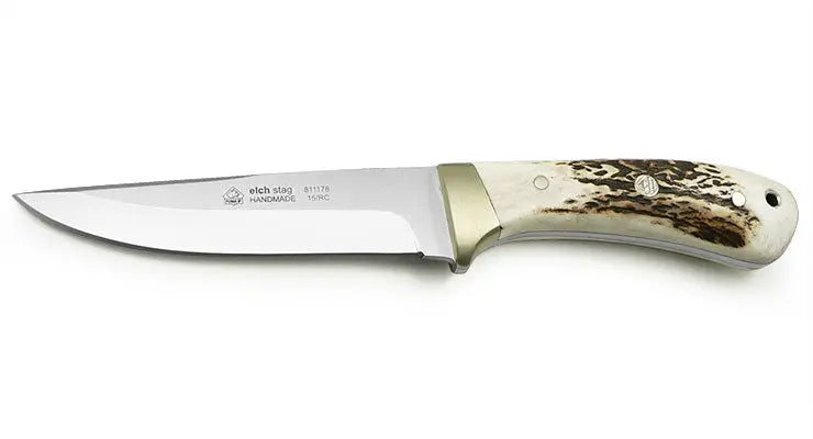 puma-ip-elch-stag-jagdmesser-hirschhorn-neusilber-lederscheide image 1