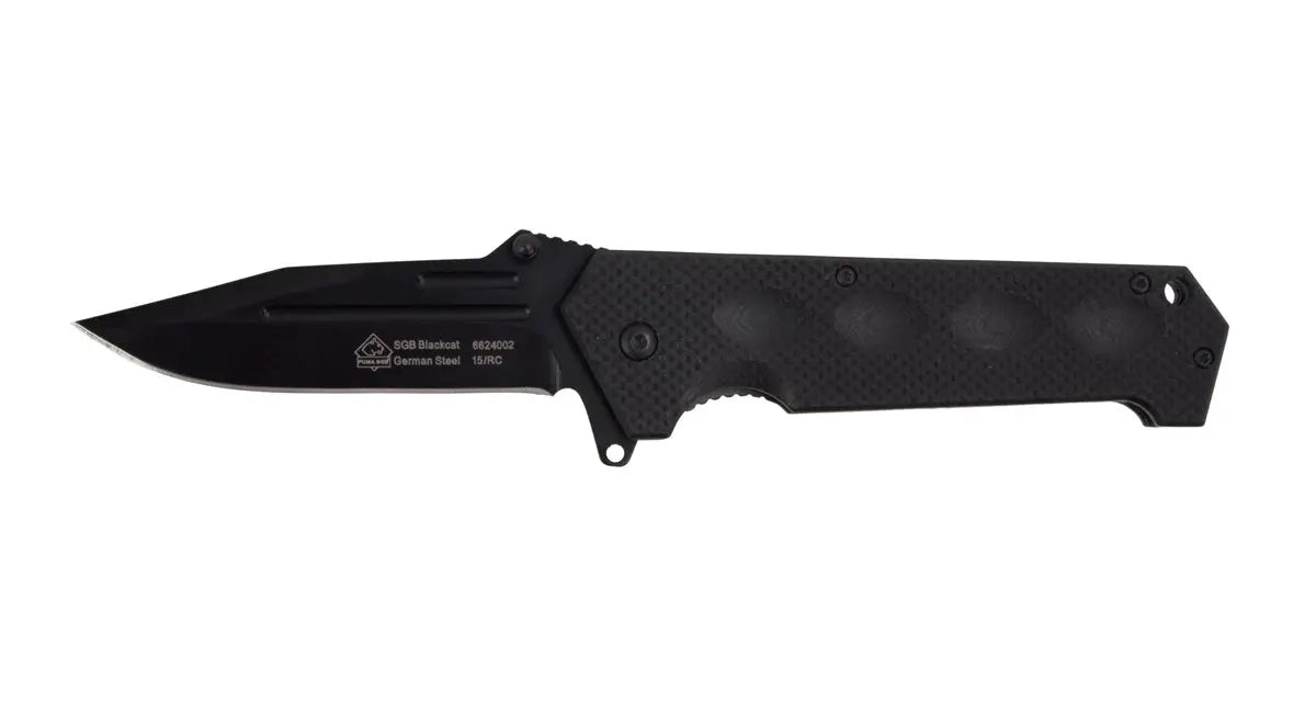 puma-sgb-blackcat45-einhandmesser-g10-drop-point-spring-assist image 1
