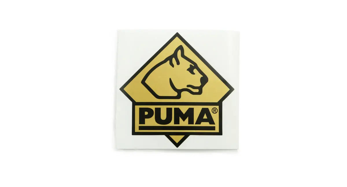 puma-logo-aufkleber-6x6-cm-schwarz-gold-sticker image 1