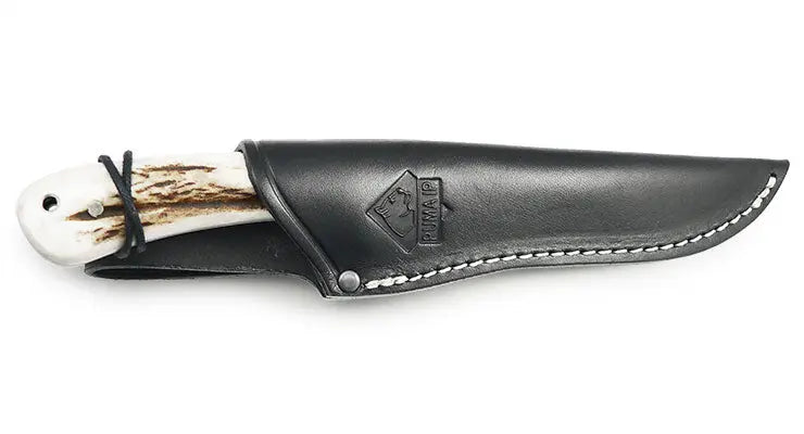 puma-ip-elch-stag-jagdmesser-hirschhorn-neusilber-lederscheide image 3