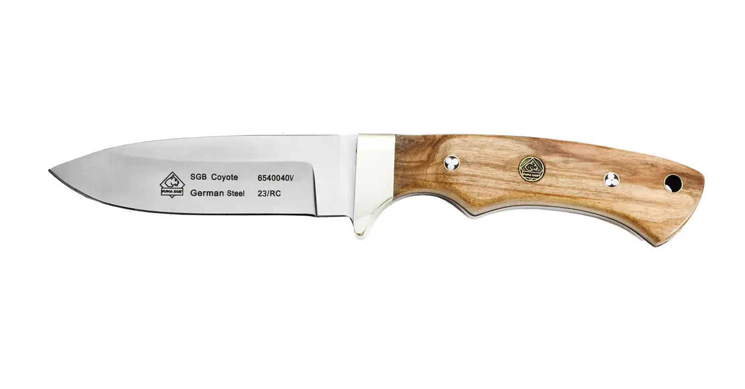 puma-sgb-coyote-feststehendes-messer-olivenholz-droppoint image 3